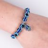 Stretch Bracelets Blue Beads Evil Eyes Bracelet Hamsa Hand of Fatima Lucky Charm for Girl Women