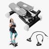 Adjustable Mini Steppers for Exercise Portable Stair Steppers with Ultra Quiet Design Resistance Bands Twist Motion Hydraulic Fitness Stair Climber fo