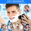 Head Shavers for Bald Men 5 In 1 7D Electric Rotary Razor Rechargeable Cordless Head Beard Trimmer Shaver Kit IPX6 Waterproof Dry Wet Grooming Kit wit