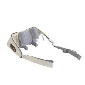Neck Massager Dredge Kneading Hot Compress Multifunctional (option: Beige-English Packaging)