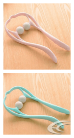 Plastic Pressure Point Therapy Neck Massageador Massagem Relieve Hand Roller Neck Massager For Neck Shoulder Trigger Point (option: Pinkblue)