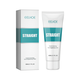 EELHOE Protein Corrective Straightening Cream Smoothes Frizz Repairs Split Ends Damaged Hair Straightening Leave-In Conditioner (option: 1pcs)
