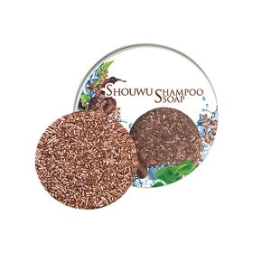 EELHOE He Shou Wu Shampoo Cake Nourishing Hair Root Essential Oil Shampoo Soap Dark And Smooth Botanical Hair Soap (option: 1pcs)