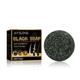 Jaysui Black Hair Soap Black Thick Hair Care Cleansing Scalp Smooth And Strong Hair Shampoo (option: 1pcs)