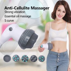 Electric Noiseless Vibration Full Body Massager Slimming Kneading Massage Roller For Waist Losing Weight (option: US Plug-220V)